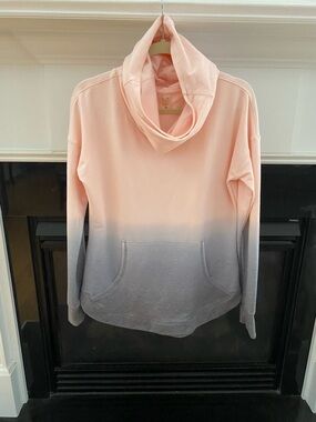CALIA by Carrie Underwood Pink to Gray Ombre Cowl Neck Pullover/Hoodie
